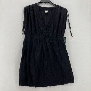 Lauren Ralph Lauren Black Cotton Sleeveless Midi Dress 1X Boho Vacation Babydoll